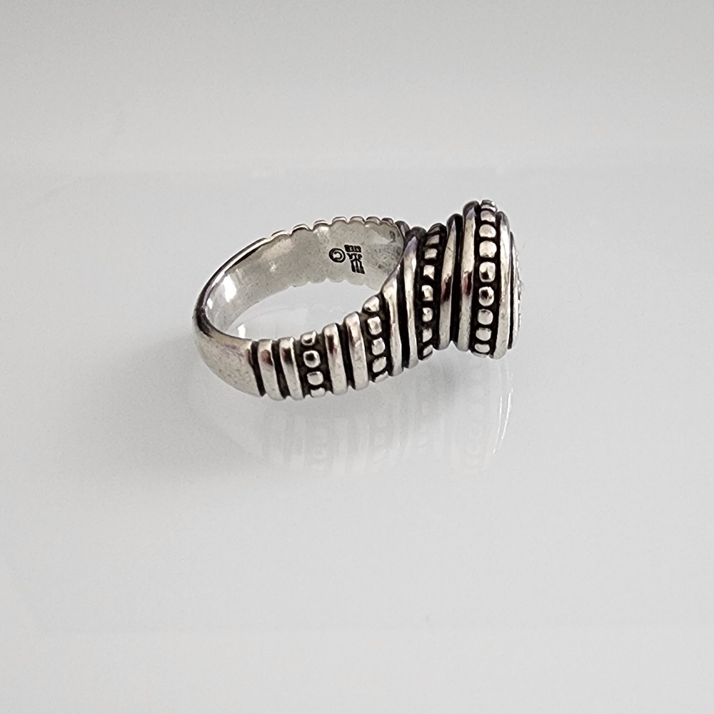 James Avery Silver Spiral Dot Ring - Picture 4 of 9